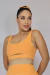 Top Clara Laranja Regata com Abertura frente