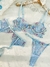 Imagen de Conjunto de 3 piezas: Pétalos & Perlas Azul