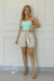 Shorts Meia Coxa Alfaiataria com Cinto