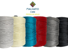 Fio Náutico Premium GOLD-MALHAFIO-5mm-100% poliéster-500g-Aprox. 150mts