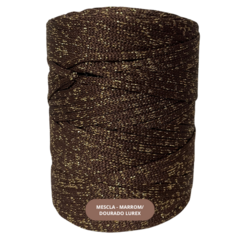 Fio Náutico Premium MALHAFIO MESCLADO LUREX-5mm-100% poliéster-500g-Aprox. 300mts - Ateliê Ma Nucci