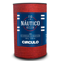 Fio Náutico Brilho-CÍRCULO-5mm-3336 TEX-75% polipropileno e 25% fibra metalizada-150 m-500g - loja online