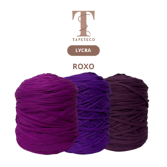 Fio de Malha TONS DE ROXO-Residual Tapeteco - Crochê e Artesanato em Geral