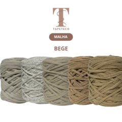 Fio de Malha Residual Tapeteco -TONS DE BEGE (MALHA)-1Kg para Crochê e Artesanato em Geral