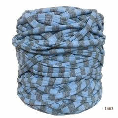 Fio de Malha Residual Tapeteco -TONS DE AZUL (MALHA)-1Kg para Crochê e Artesanato em Geral