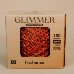 Glimmer-FISCHER-Cordão Metalizado - 3mm-150m - Ateliê Ma Nucci