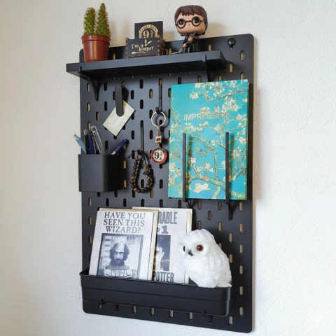 Painel Pegboard Organizador Aesthetic Preto - comprar online
