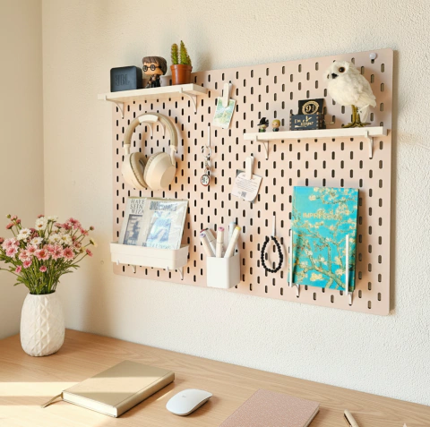 Painel para Organização Pegboard Setup/Estudos/Ateliê 76x56cm Rosa - comprar online