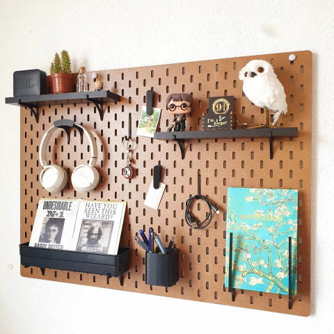 Painel para Organização Pegboard Setup/Estudos/Ateliê 76x56cm MARROM - comprar online