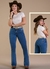 CALÇA FEMININA FLARE COM BRILHO - CINTURA ALTA REF :7775