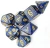 Set de 7 dados Galaxy - Negro y Azul (AGA01)