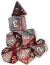 Set de 7 dados Galaxy - Negro y Rojo (AGA03)