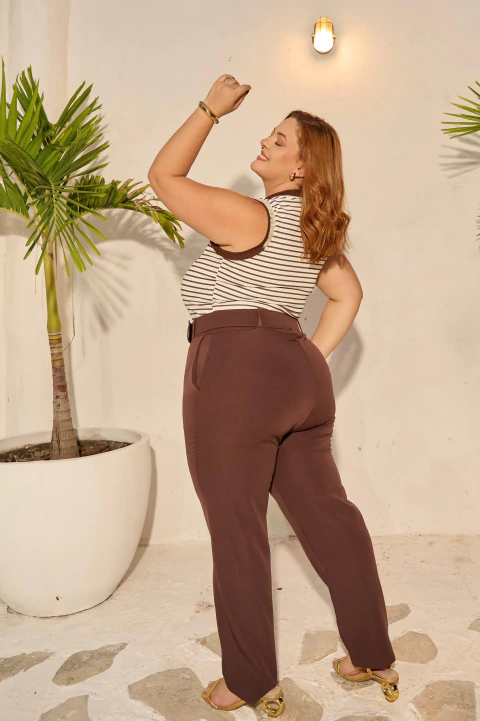 Calça Alfaiataria Com Cinto - comprar online