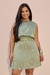 Conjunto Plissado Saia + Blusa na internet