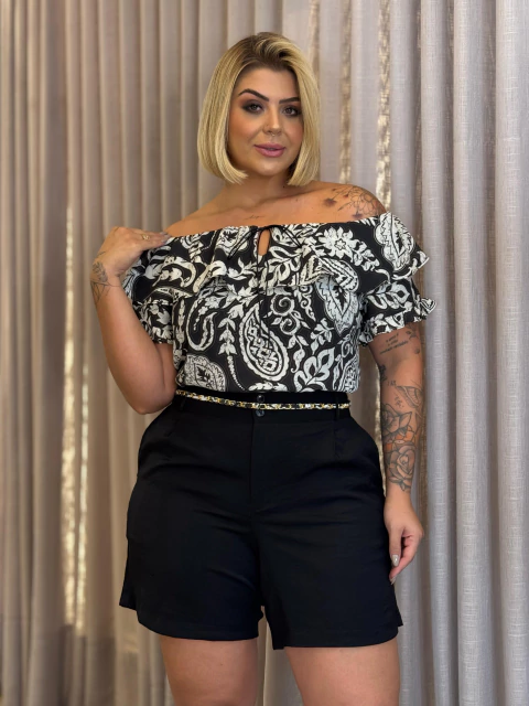 Conjunto Short + Blusa Ombro à Ombro - comprar online