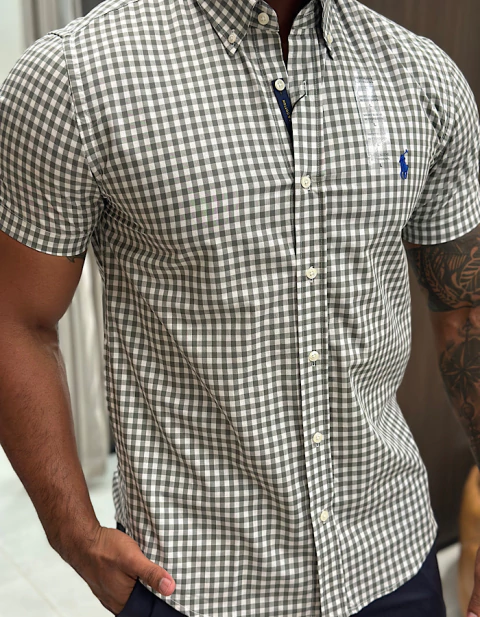 CAMISA MANGA CURTA XADREZ ROMA