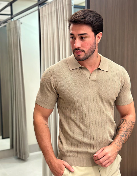 GOLA POLO ITALIANA TRICOT COM FRISO - comprar online