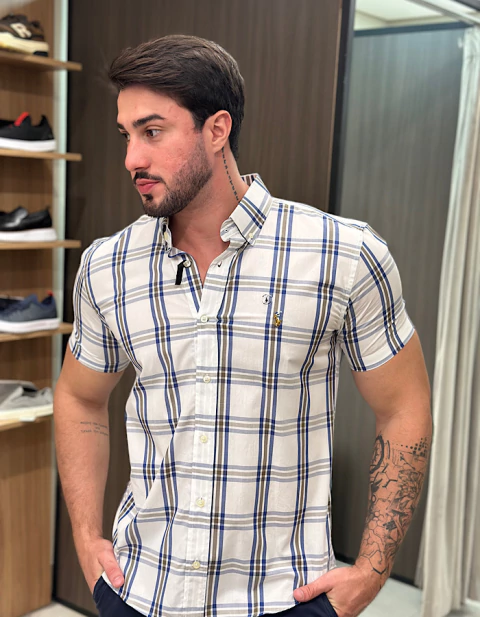 CAMISA MANGA CURTA XADREZ AMERICANO