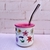 Mate flores colores - La Estampería