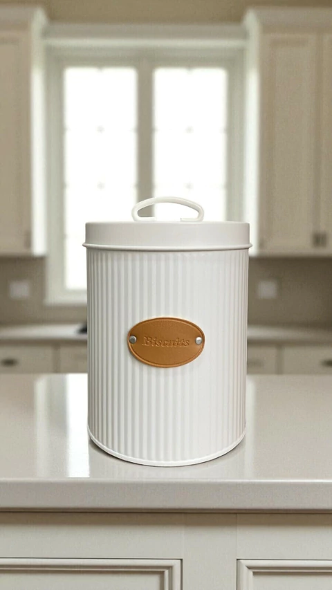 LATA ORGANIZADORA BISCUITS WHITE PARA COCINA - comprar online