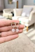 ARITOS CORAZON CUARZO ROSA BAÑO PLATA - comprar online
