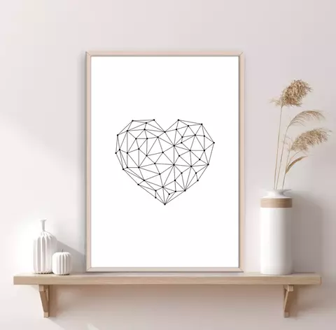 Geometric Heart Painting