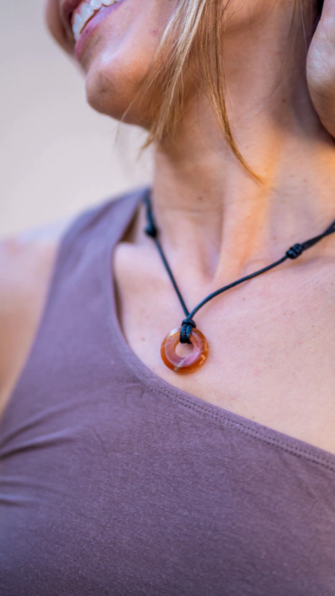 PI RED ONYX NECKLACE - buy online