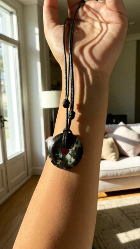 LARGE BLACK ONYX PI NECKLACE - buy online