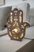 HAND OF FATIMA WOODEN TABLE LAMP - buy online