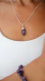 ROLLED AMETHYST PENDANT WITH SILVER PLATED SETTING - buy online
