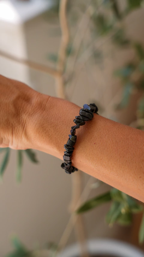 PULSERA ESCALLAS OBSIDIANA - comprar online