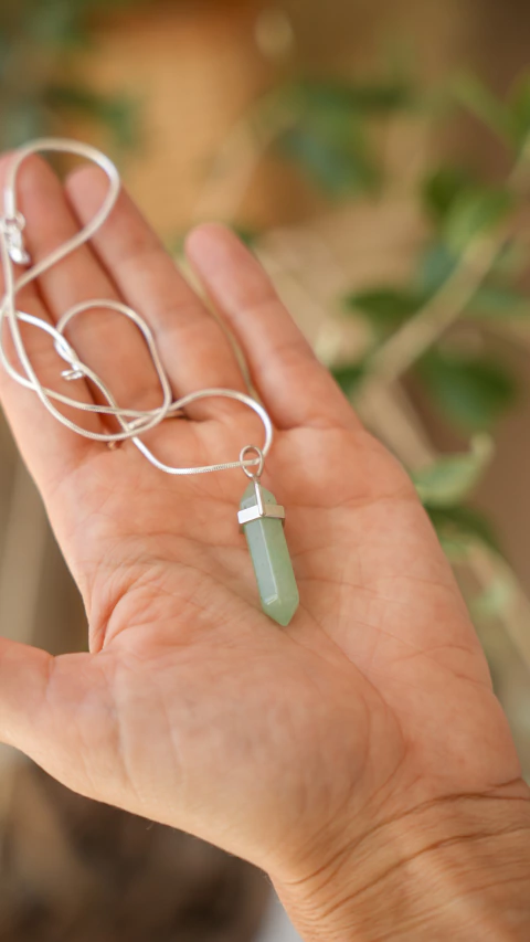 DIJE BITERMINADO CUARZO VERDE - comprar online