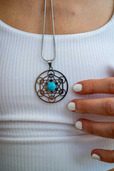 METATRON HOWLITE TURQUOISE PENDANT