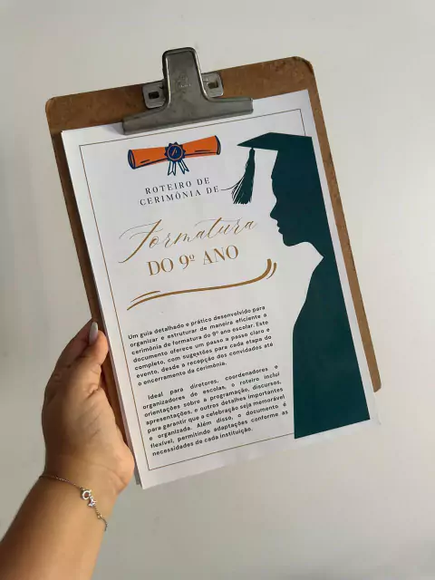 Roteiro para formatura do 9° Ano