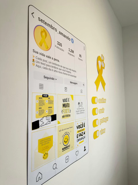 Painel Setembro Amarelo - Feed do Instagram - comprar online