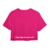 Polera Crop Jamas Dejes de Creer en Ti - Fucsia