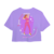 Polera Crop Voy a Entrenar - Lavanda