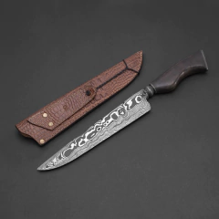 Faca Damasco Aleatório Ponta Larga