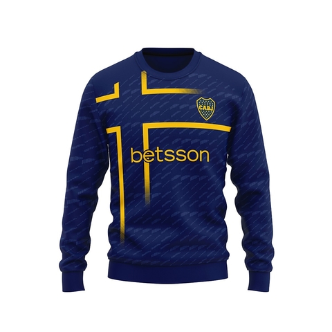 BOCA JRS AZUL 24/25 NIÑOS - BUZO CUELLO O KAPHO