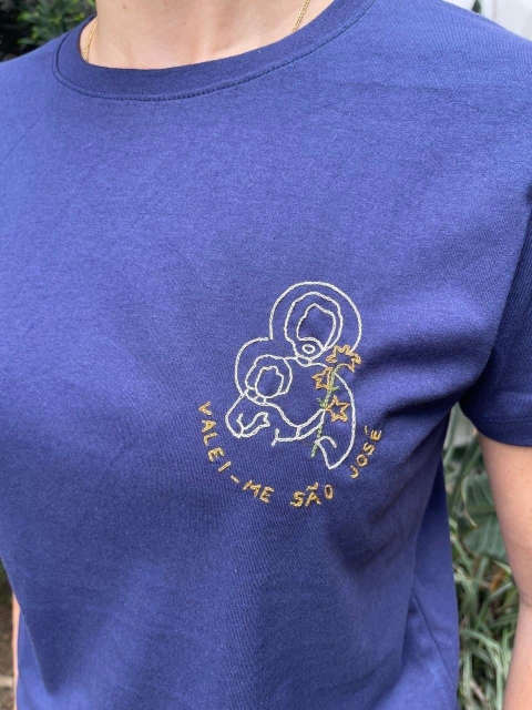 Camiseta azul marinho de São José - Feminina