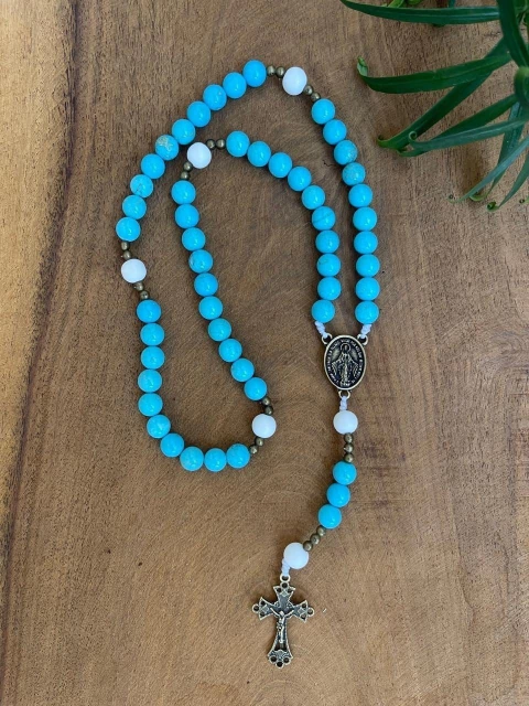 Terço Nossa Senhora das Graças em pedra