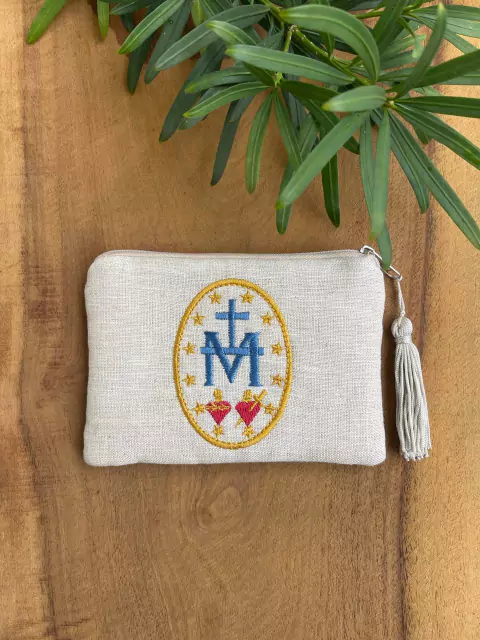 Nécessaire / Porta-terço Medalha Milagrosa Colorida