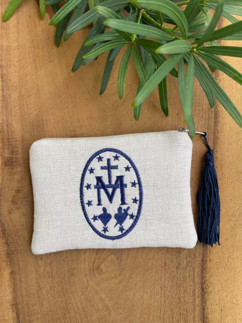 Medalha Milagrosa azul marinho