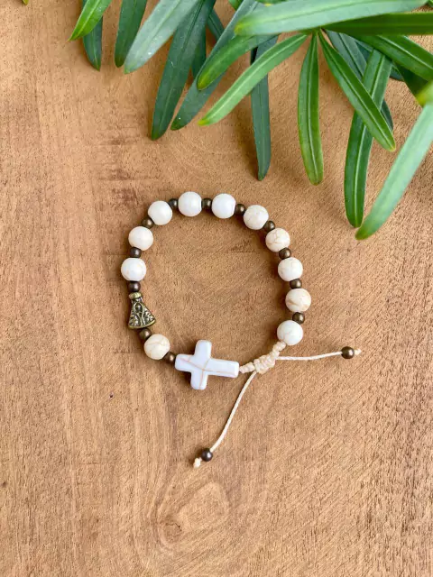 Pulseira-terço Nossa Senhora Aparecida