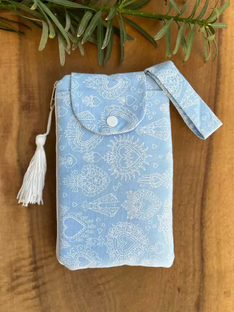 Nécessaire dupla azul claro