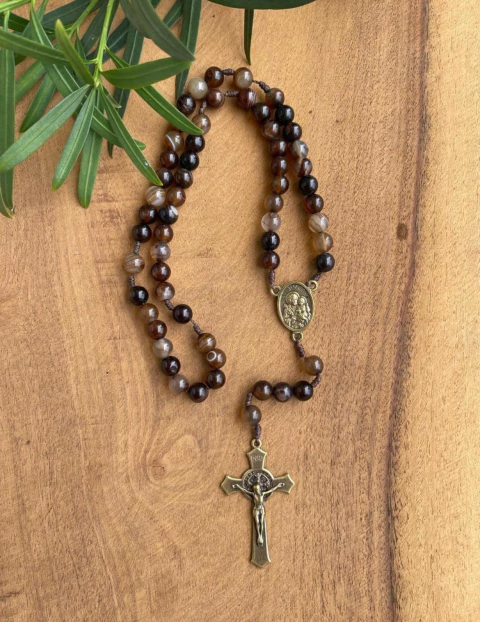 Terço São Jose marrom