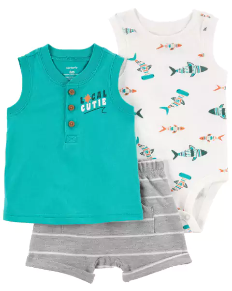 SET 3 piezas PECES CARTERS
