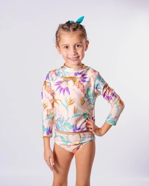 Conjunto UPF50 Leopardo Beige - comprar online