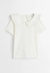 Camisa M/C CUELLO Blanca H&M