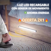 BARRA LED USB RECARGABLE CON SENSOR ¡OFERTA 2X1!